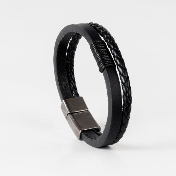 Black Leather Bracelet