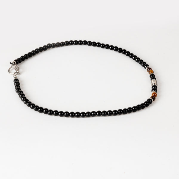 Black Beads Necklace