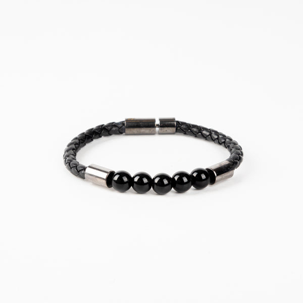 Bead & Leather Bracelet