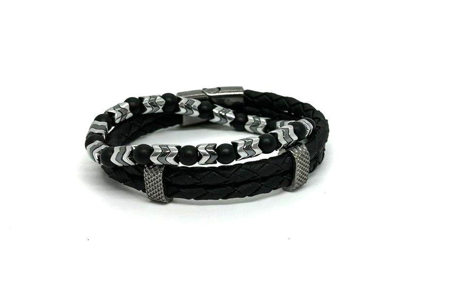 Silver & Black Bracelets