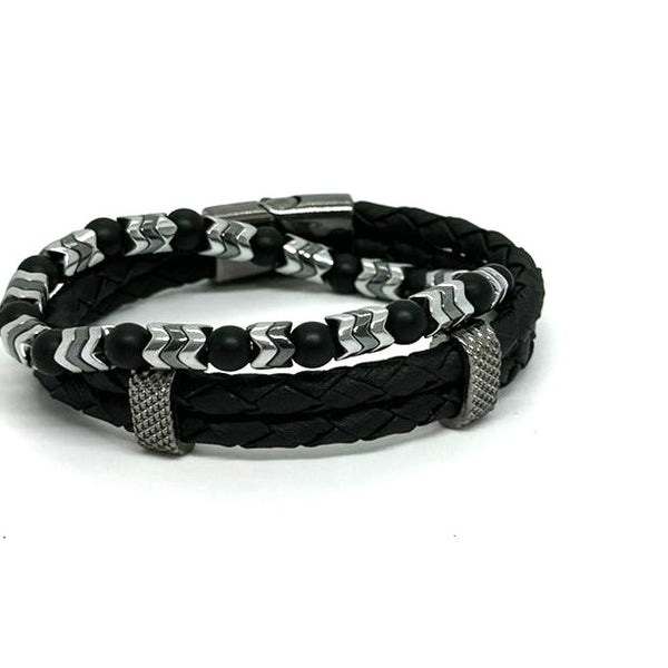 Silver & Black Bracelets