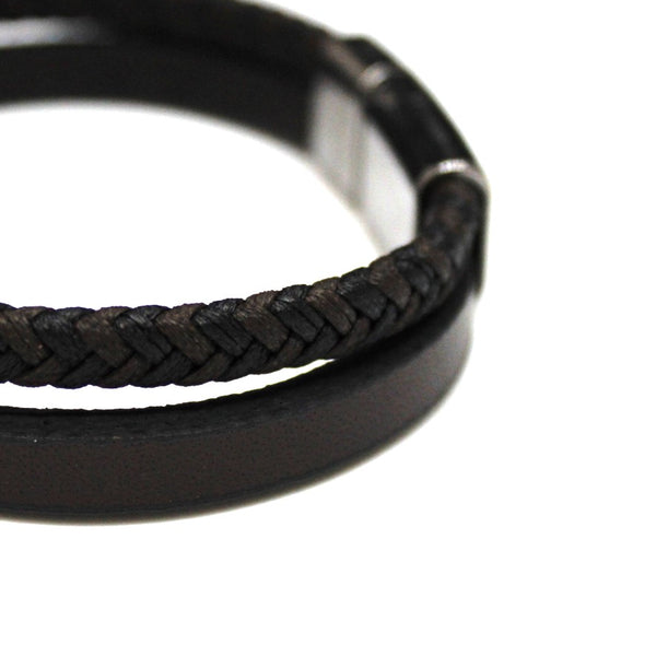 Twin Brown Leather Bracelet