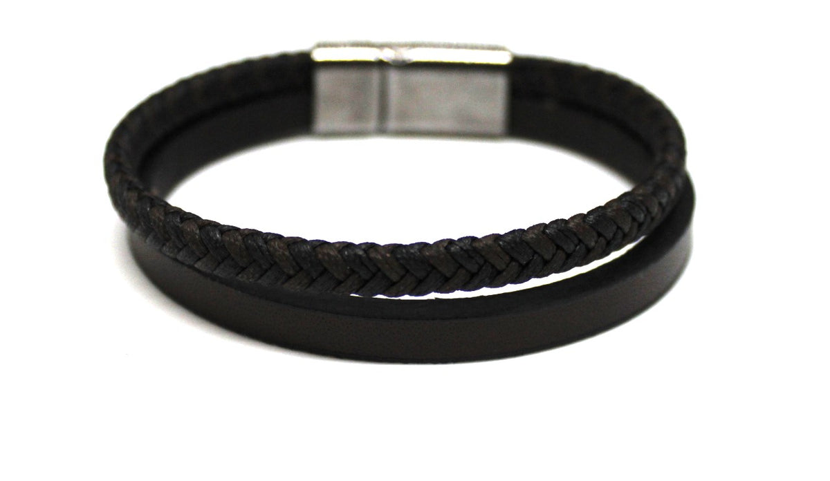 Twin Brown Leather Bracelet