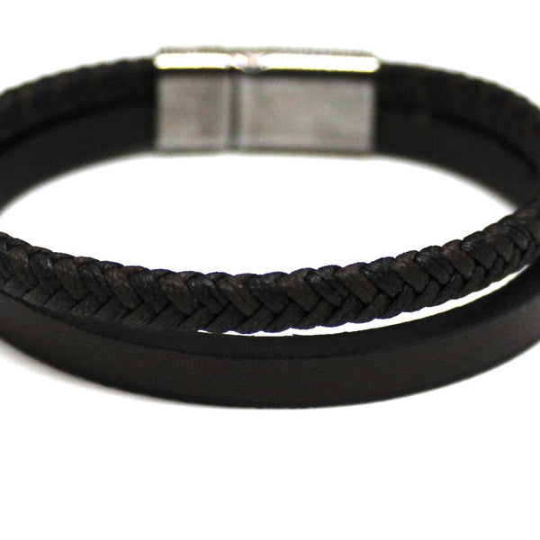 Twin Brown Leather Bracelet