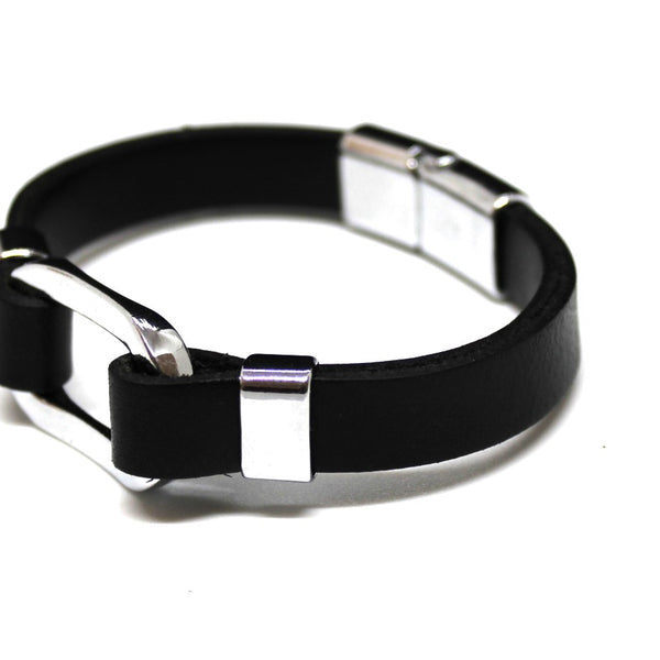 Black Leather Bracelet