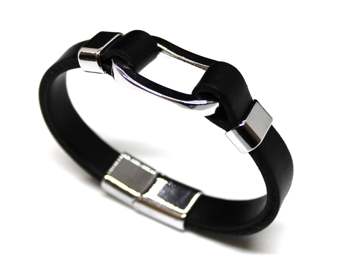 Black Leather Bracelet