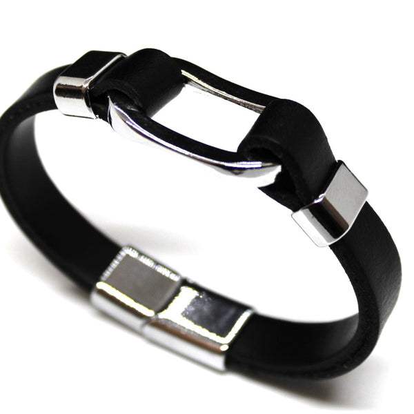 Black Leather Bracelet