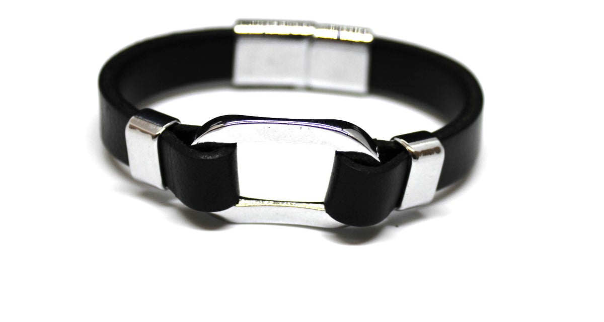 Black Leather Bracelet