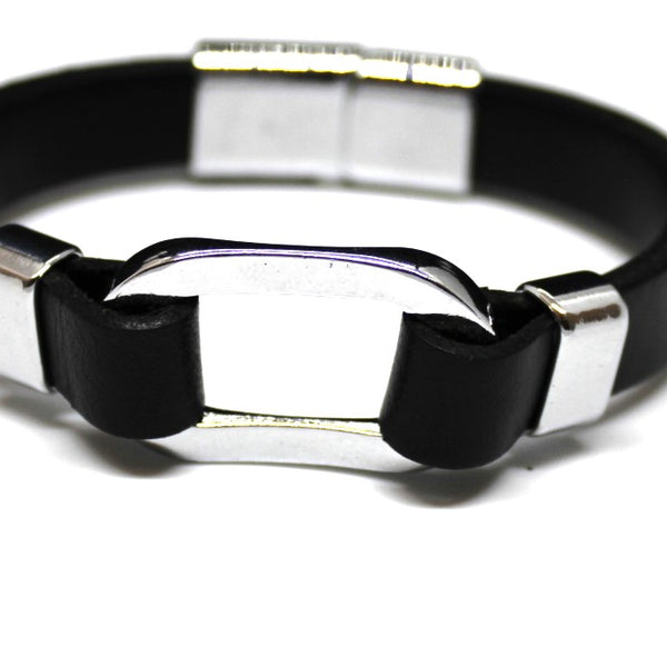 Black Leather Bracelet