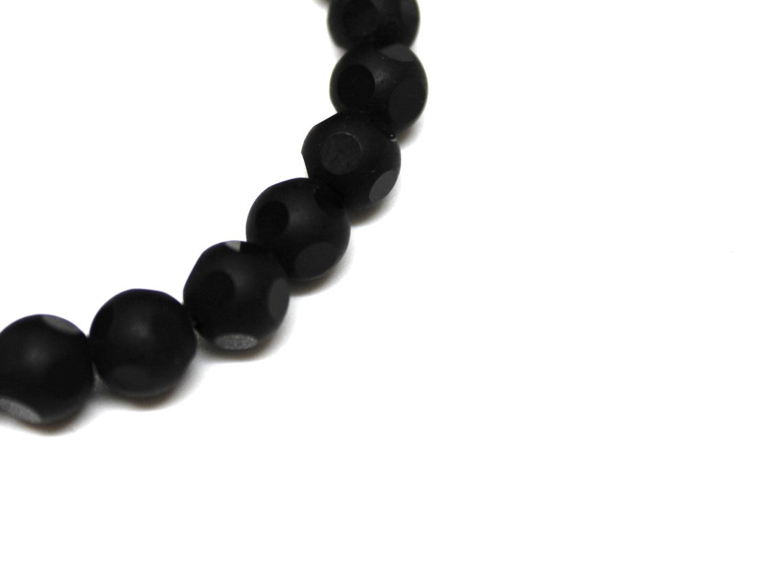 Black Beaded Bracelet