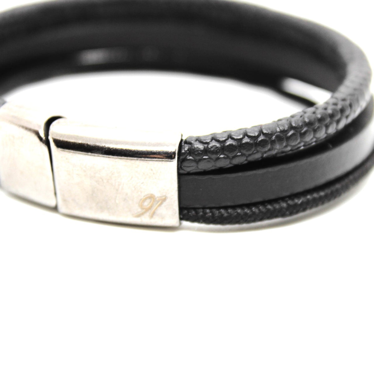 Black Leather Bracelet