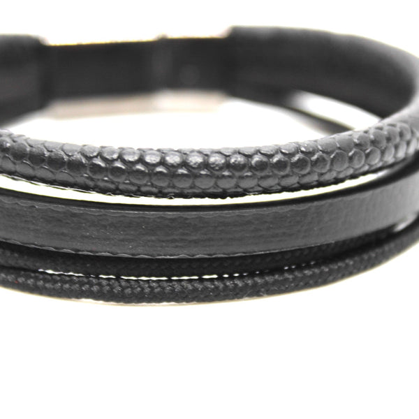 Black Leather Bracelet