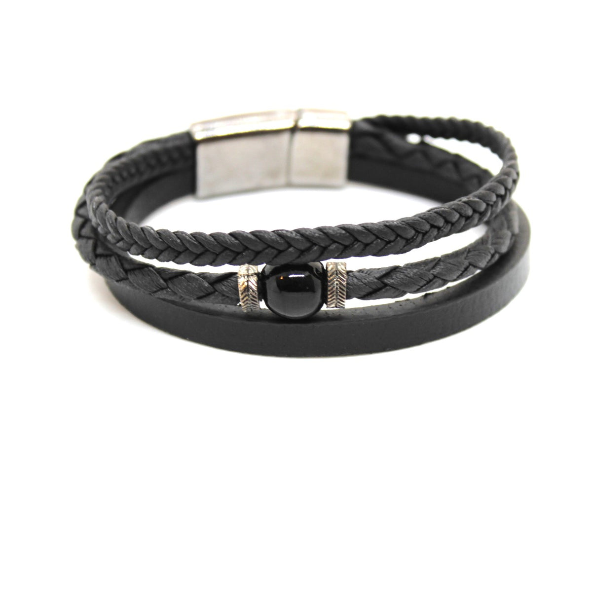 Black Leather Bracelet