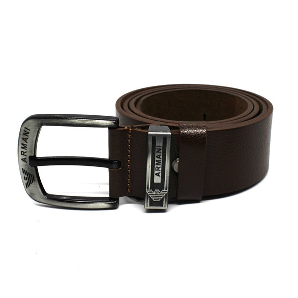 Casual Brown Leather Belt