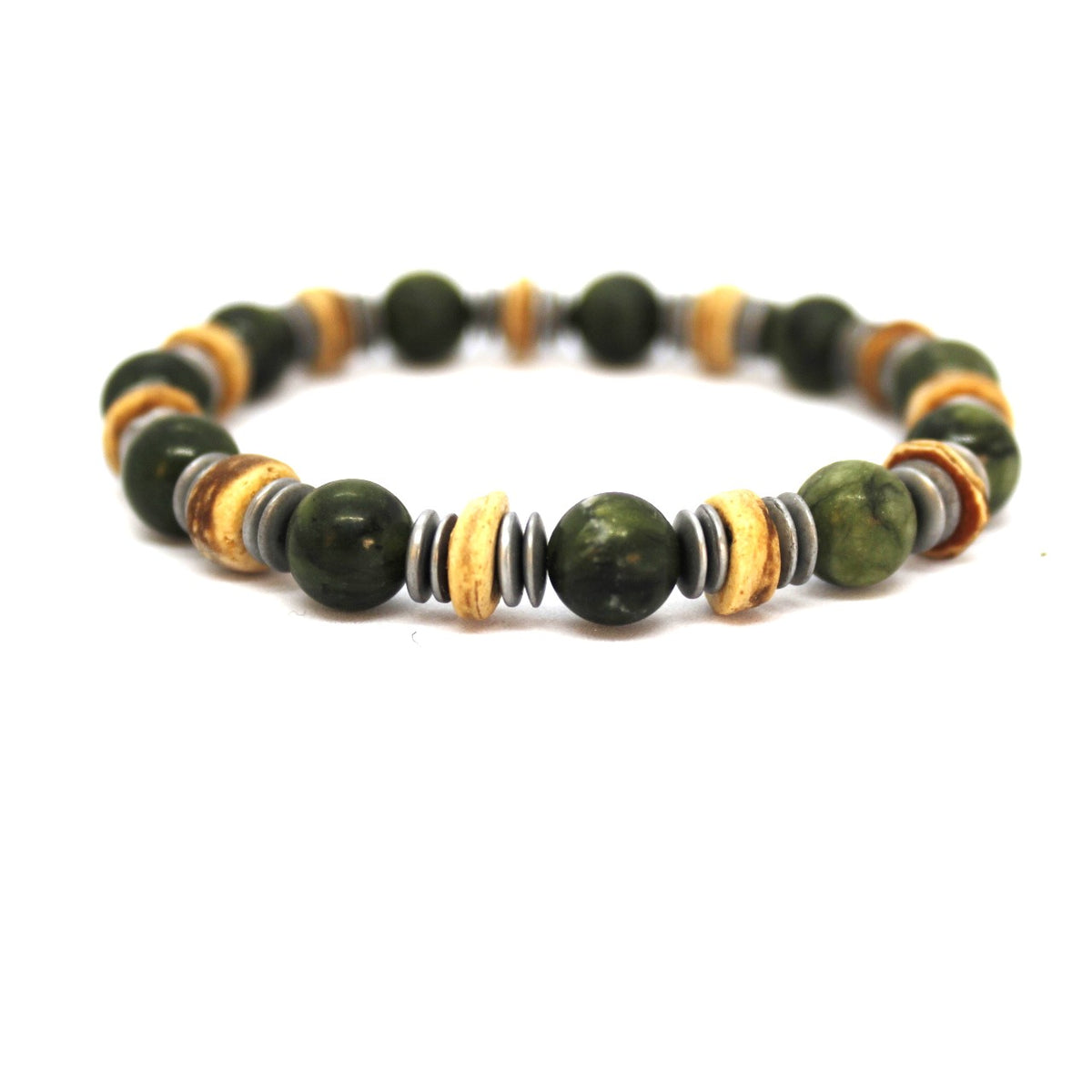 Dark Green Beads Bracelet