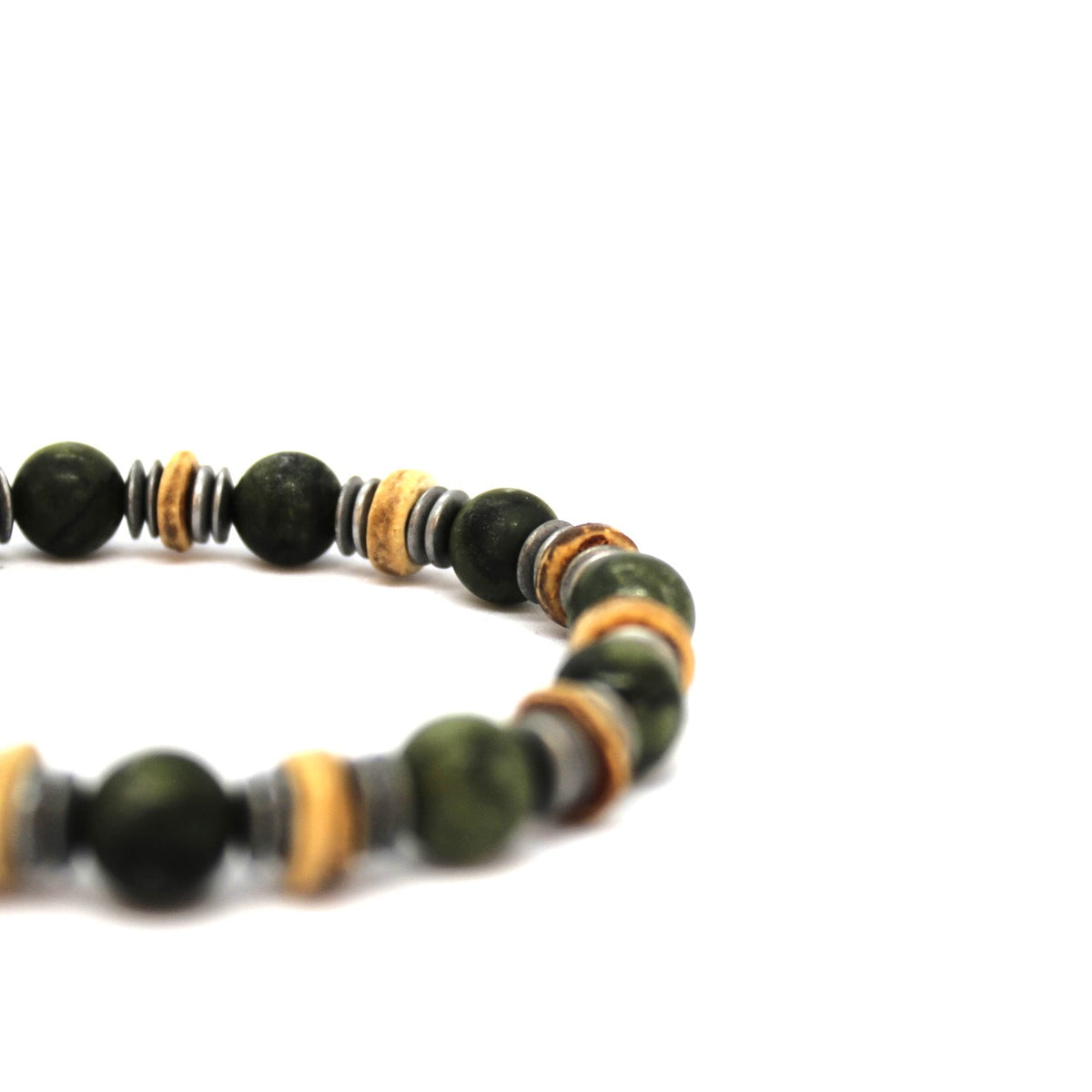 Dark Green Beads Bracelet